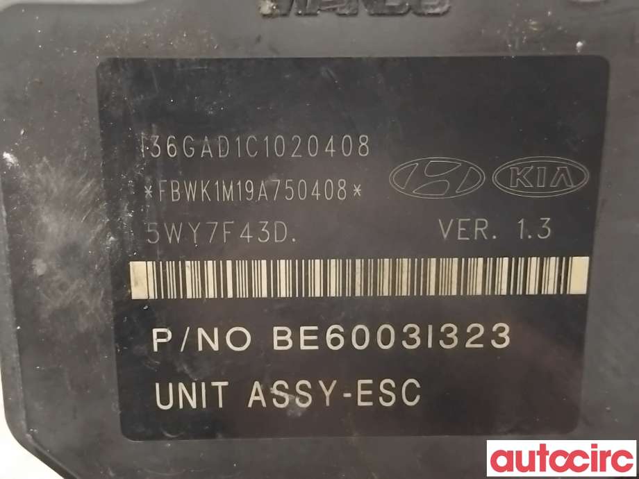 ABS sentral til Kia Sportage 2010-2016 (Type III)  (KIA|589203U310|BE6003I323|58920-3U310)