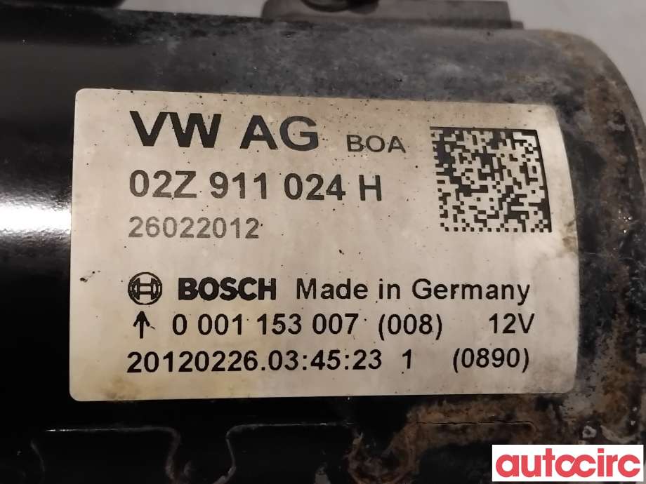 Starter diesel til VW Passat 2011-2015 (B7) (B7) (VOLKSWAGEN|02Z911024HX|0001153007|02Z911024H)