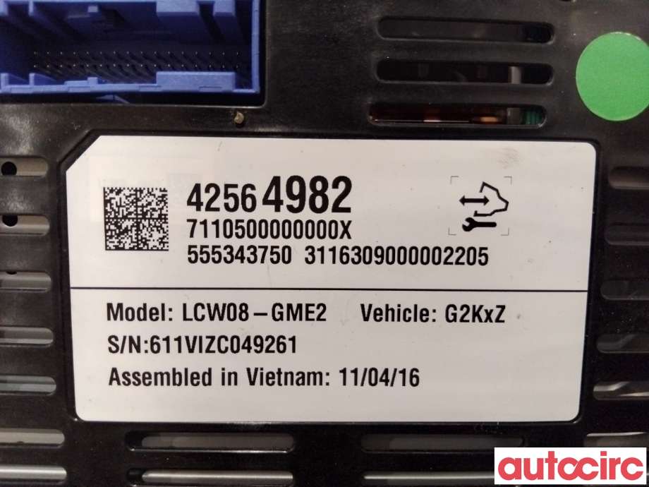 Instrumentpanel til Opel Ampera-e 2017-->> (Type II)  (OPEL|52604870|LCW08-GME2|42605141)