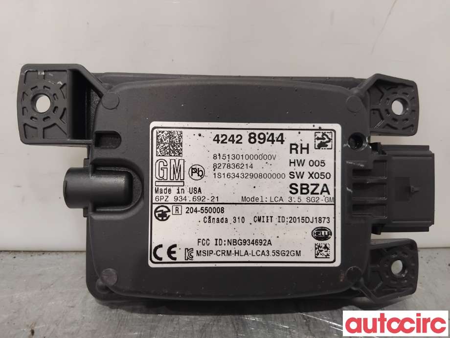 Sensor radar til Opel Ampera-e 2017-->> (Type II)  (OPEL|23395664|6PZ934692-21|42625293)