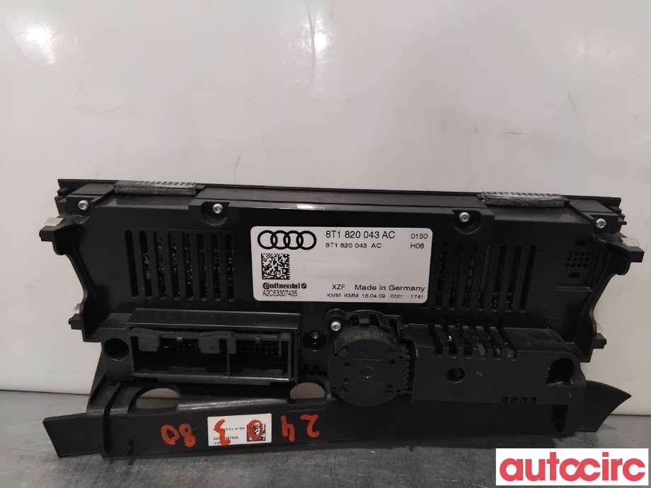 Varmeapparat betjening til Audi Q5 2008-2012 (Type I, Fase 1)  (AUDI|8T1820043AK|A2C53307435|8T1820043AC)