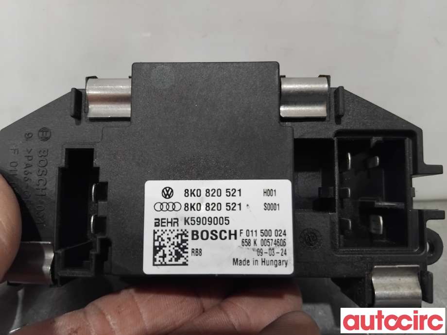 Varmeapparat motstand til Audi Q5 2008-2012 (Type I, Fase 1)  (AUDI|8K0820521B|F011500024|8K0820521)