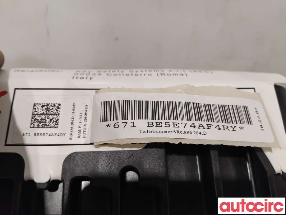 Airbag passasjer til Audi Q5 2008-2012 (Type I, Fase 1)  (AUDI|8R0880204D|)