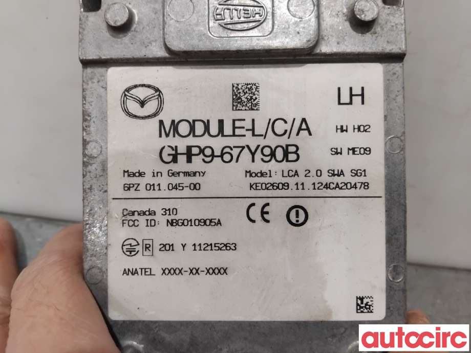 Sensor radar til Mazda 6 2013-2015 (Type III, Fase 1) (MAZDA|GHP9-67-Y90C|6PZ011045-00|GHP9-67Y90B)