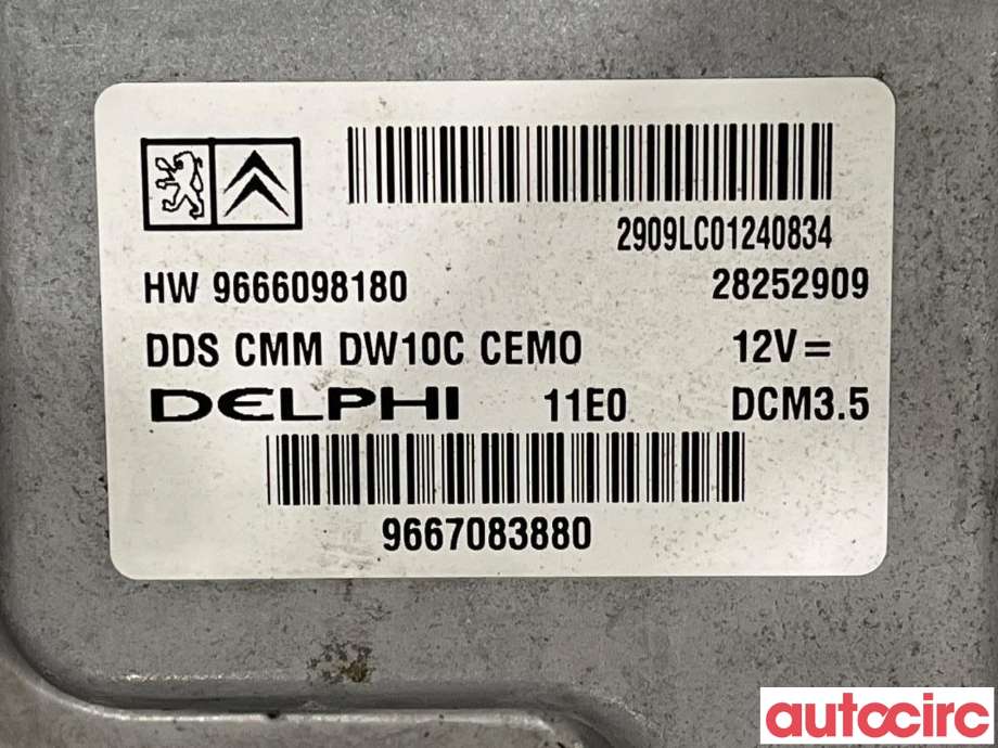 Styreenhet motor til Peugeot RCZ 2010-2015  (PEUGEOT|1943ZF|28252909|9666098180)