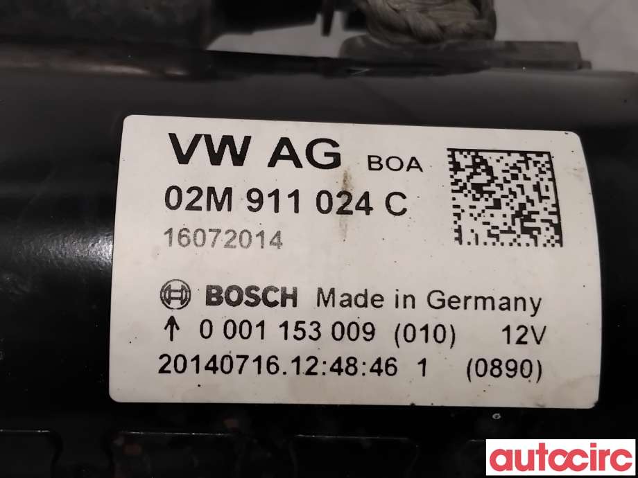 Starter diesel til Škoda Superb 2008-2015 (Type II)  (SKODA|02M911024CX|0001153009|02M911024C)