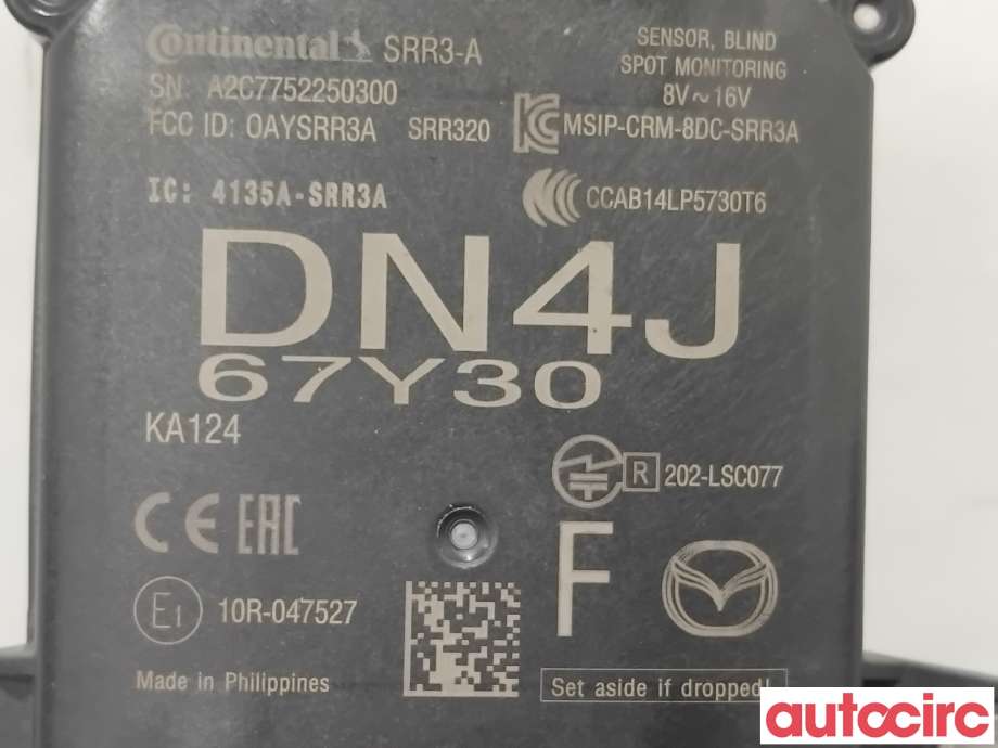 Sensor radar til Mazda MX-30 2020-->> (MAZDA|DN4J-67-Y30|A2C7752250300|DN4J67Y30)
