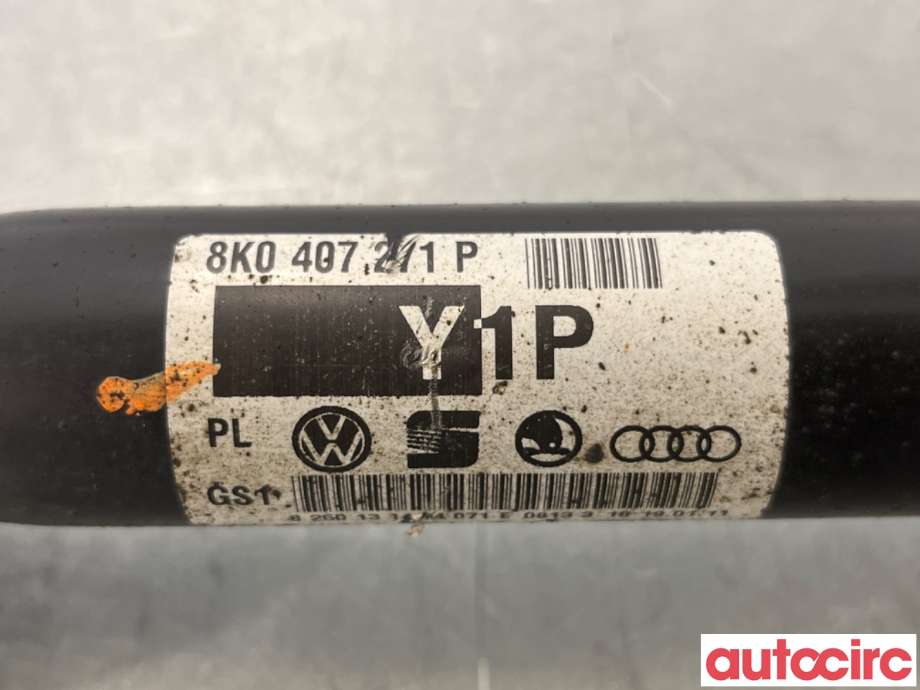 Drivaksel høyre foran til Audi A5 2007-2016 (Type I)  (AUDI|8K0407451FX|Y1P|8K0407271P)