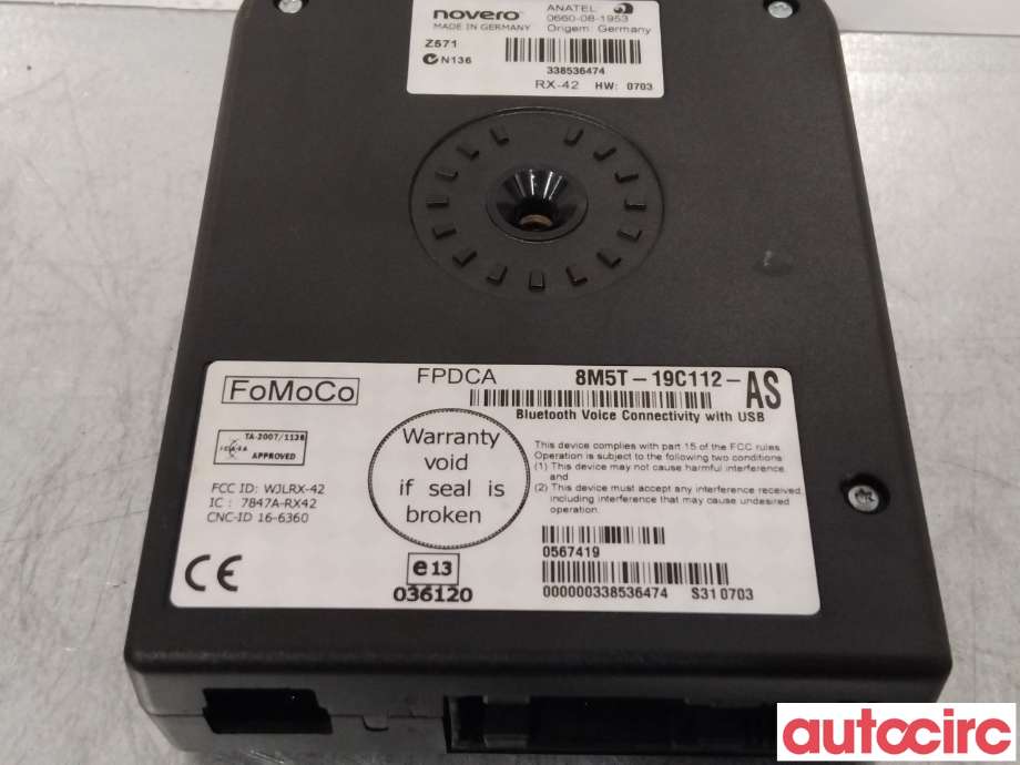 Styreenhet bluetooth til Ford Focus 2011-2014 (Type III, Fase 1)  (FORD|1806653|8M5T-19C112-AV|)