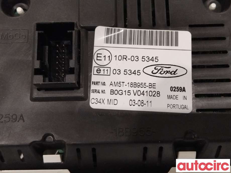 Multimedia display (MCU - Media Controller Unit) til Ford Focus 2011-2014 (Type III, Fase 1)  (FORD|1940785||AM5T-18B955-BH)