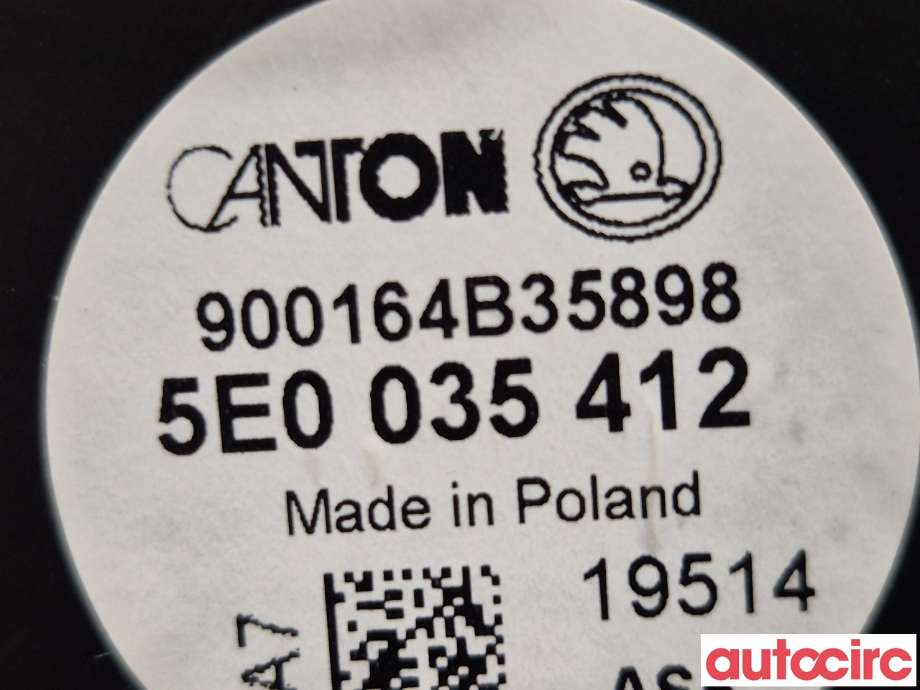 Bilstereo høyttaler til Škoda Octavia 2013-2016 (Type III, Fase 1) (SKODA|5E0035412|)