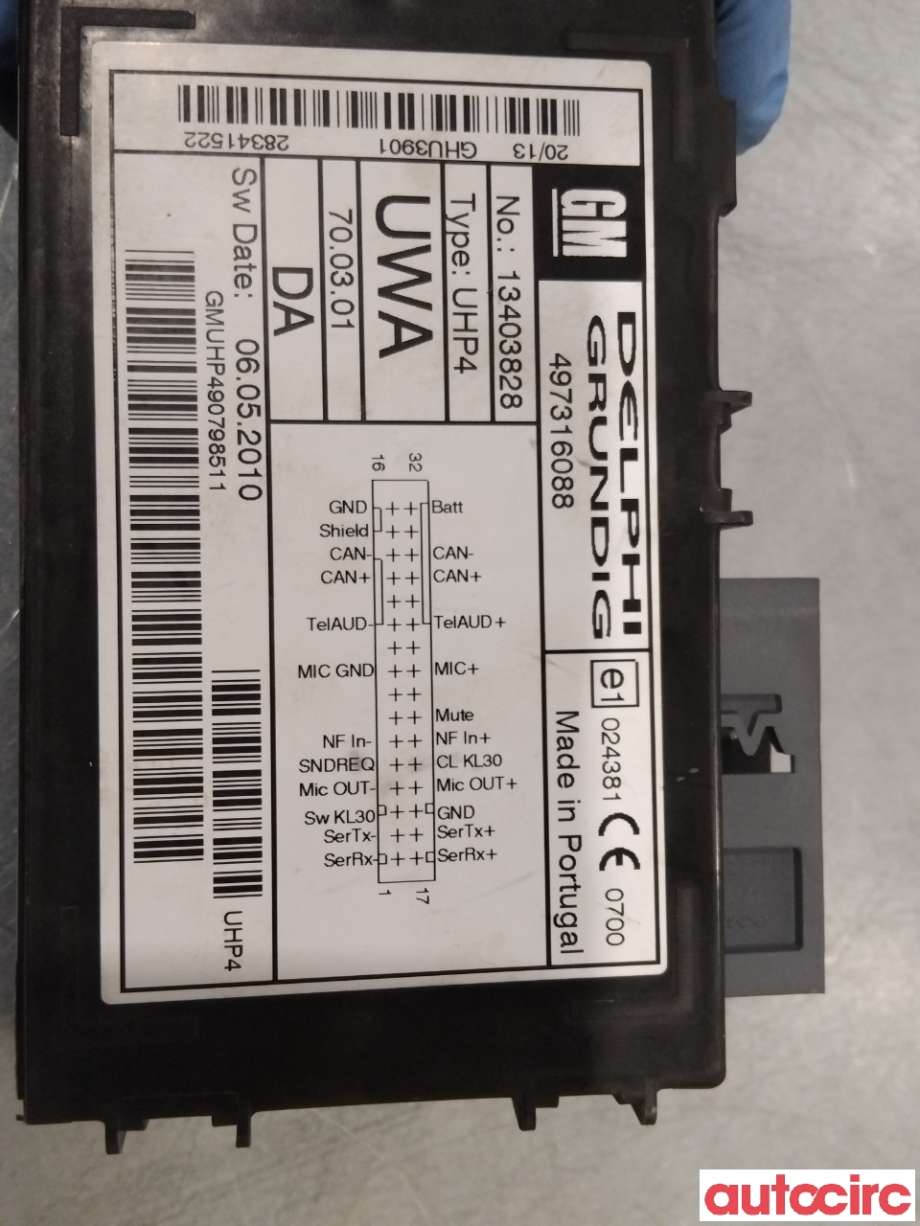 Styreenhet bluetooth til Opel Corsa D 2006-2014 (OPEL|13403828|)