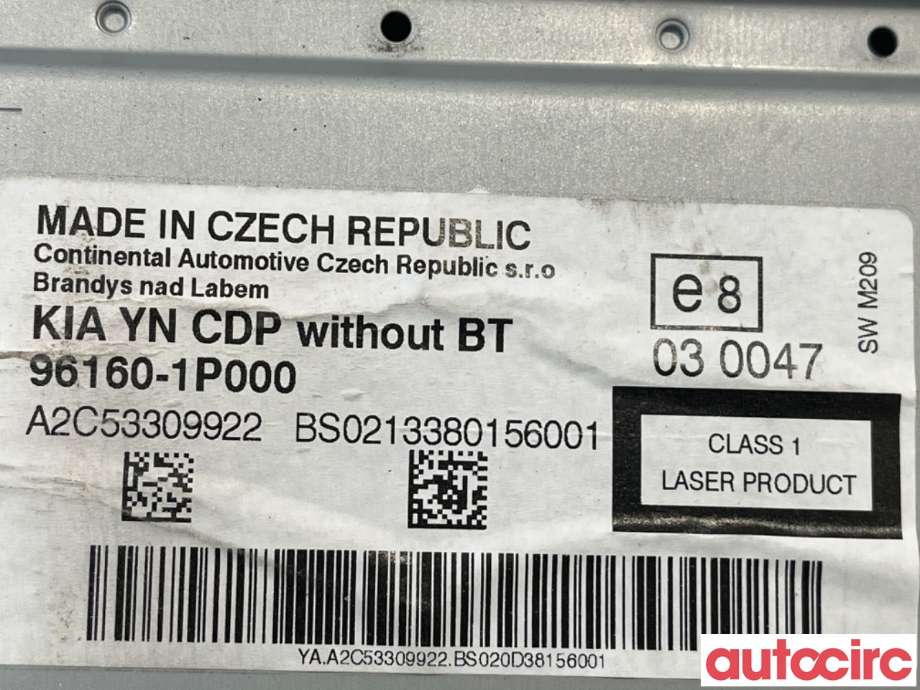 Bilstereo til Kia Venga 2010-2017  (KIA|961601P000EQ||96160-P000)