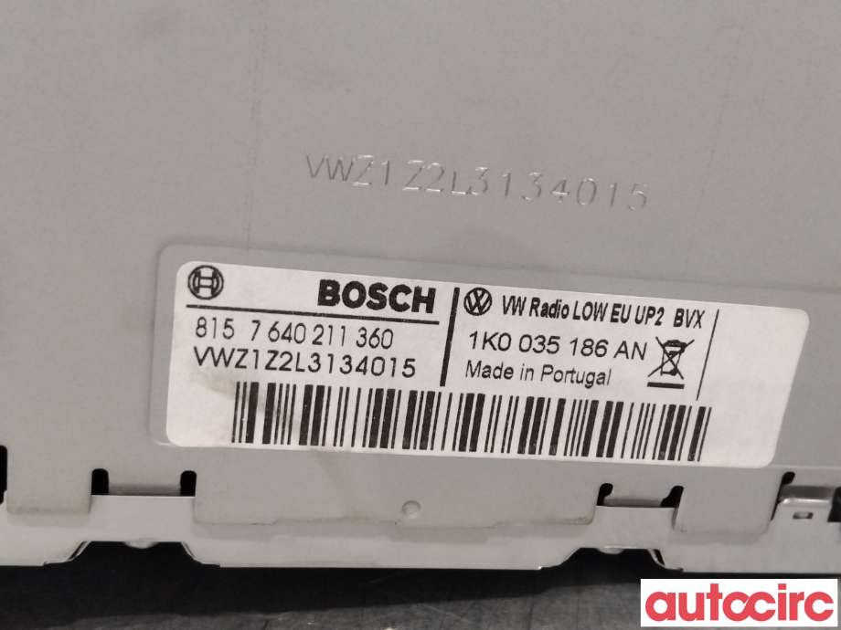 Bilstereo til VW Golf VI 2008-2012  (VOLKSWAGEN|1K0057187NX|)