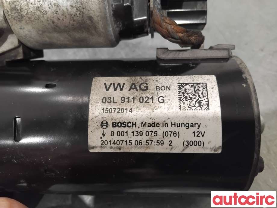Starter diesel til Audi A5 2007-2016 (Type I)  (AUDI|03L911021GX|0001139075|03L911021G)