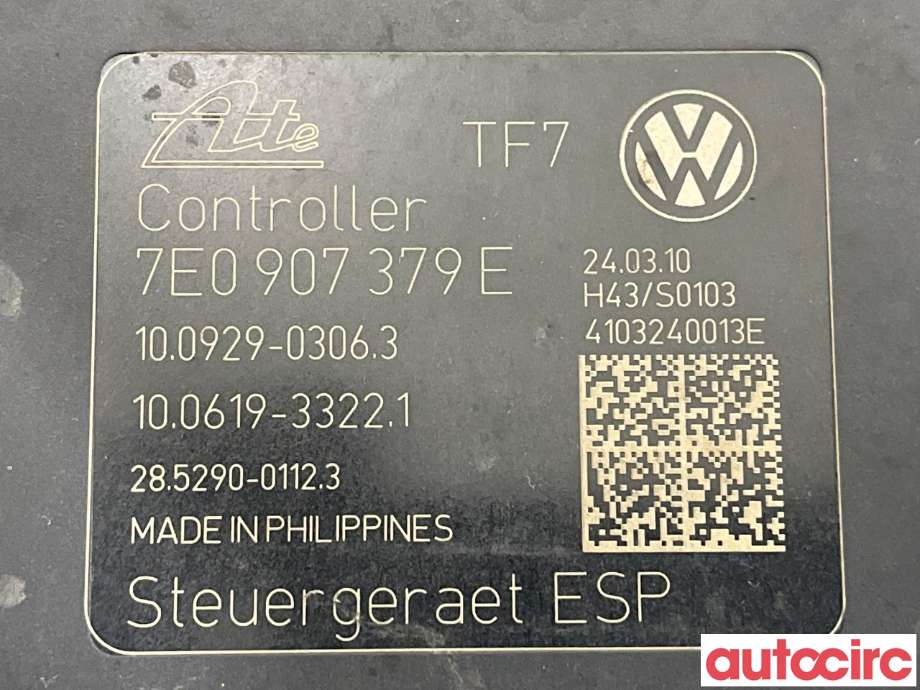 ABS sentral til VW Transporter / Caravelle 2009-2015 (Fase 2) (T5) (T5) (VOLKSWAGEN|7E0614517A|100929-03063)