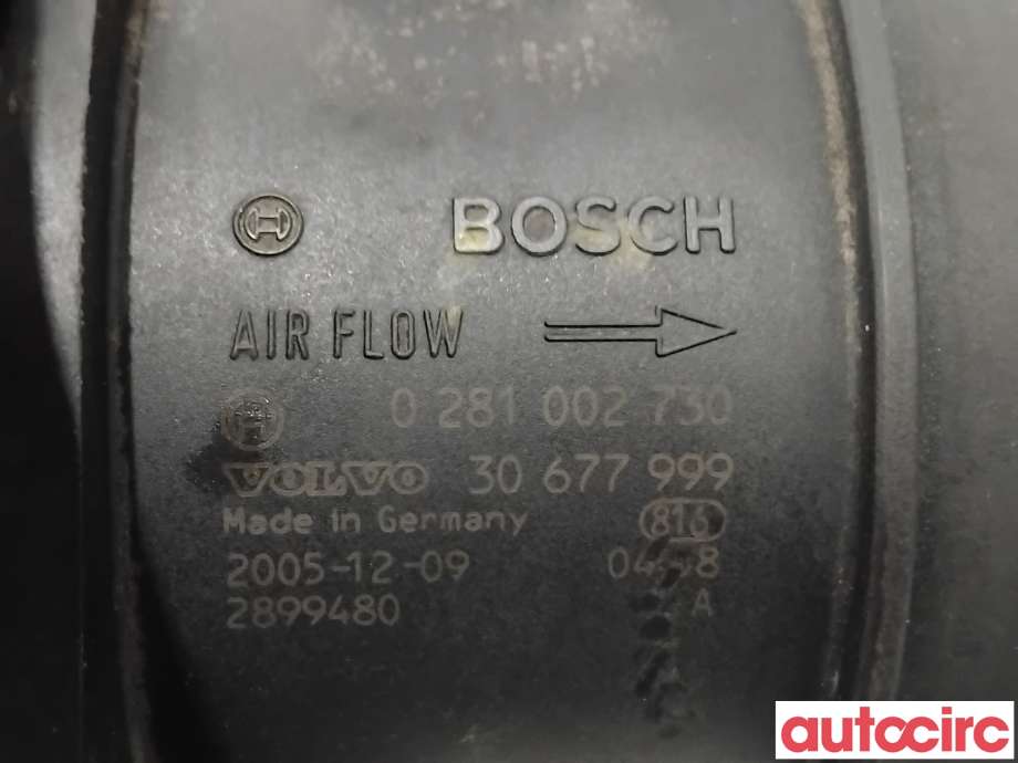 Luftmengde/luftmassemåler til Volvo XC90 2002-2006 (Type I, Fase 1)  (VOLVO|31331525|0281002730|30677999)