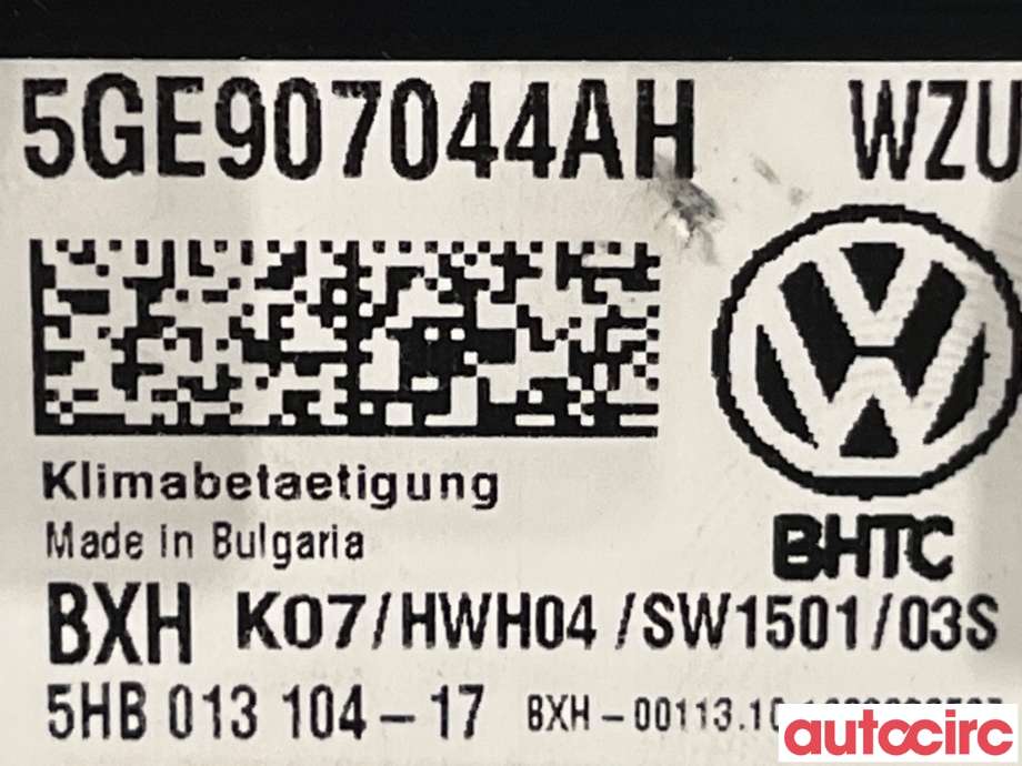 Varmeapparat betjening til VW e-Golf 2017-2020 (Fase 2) (VOLKSWAGEN|5GE907044AH|5HB013104-17|5GE907044AP)