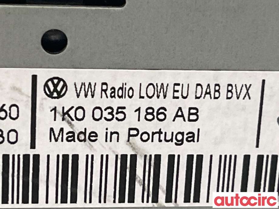 Bilstereo til VW Passat 2011-2015 (B7) (B7) (VOLKSWAGEN|1K0057187BX||1K0035186AB)