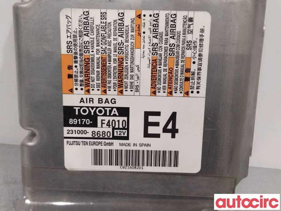 Airbag elektronikk til Toyota C-HR 2016-->>  (TOYOTA|89170F4010|)