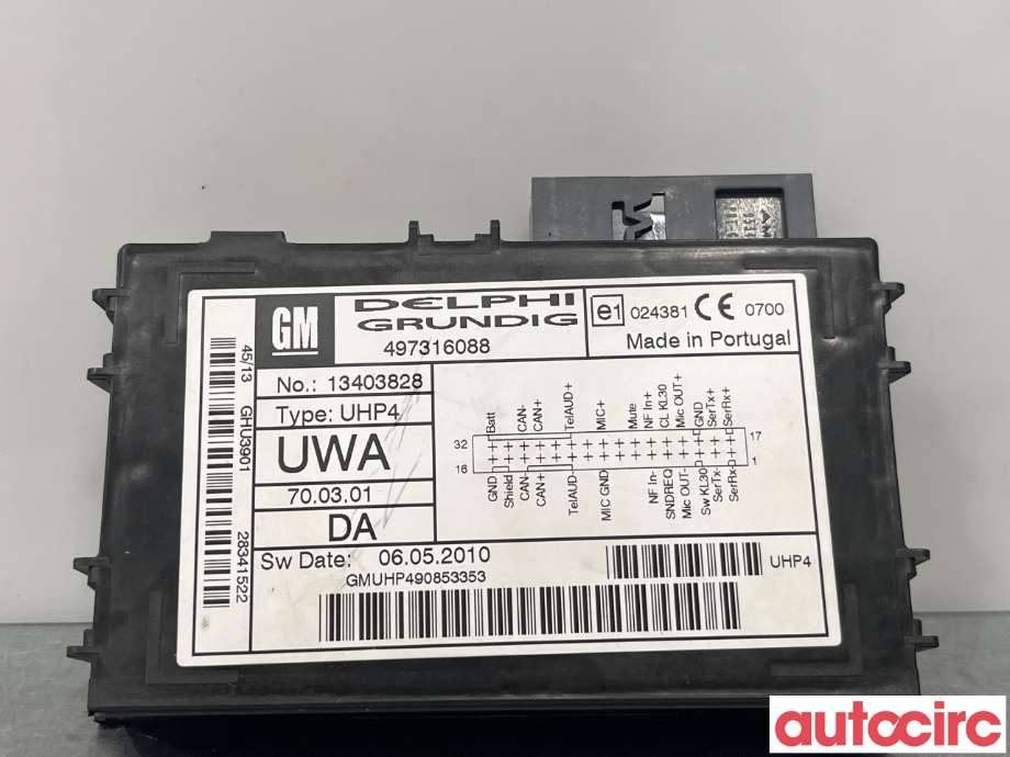 Styreenhet bluetooth til Opel Corsa D, 2006-2014 (OPEL|13403828)