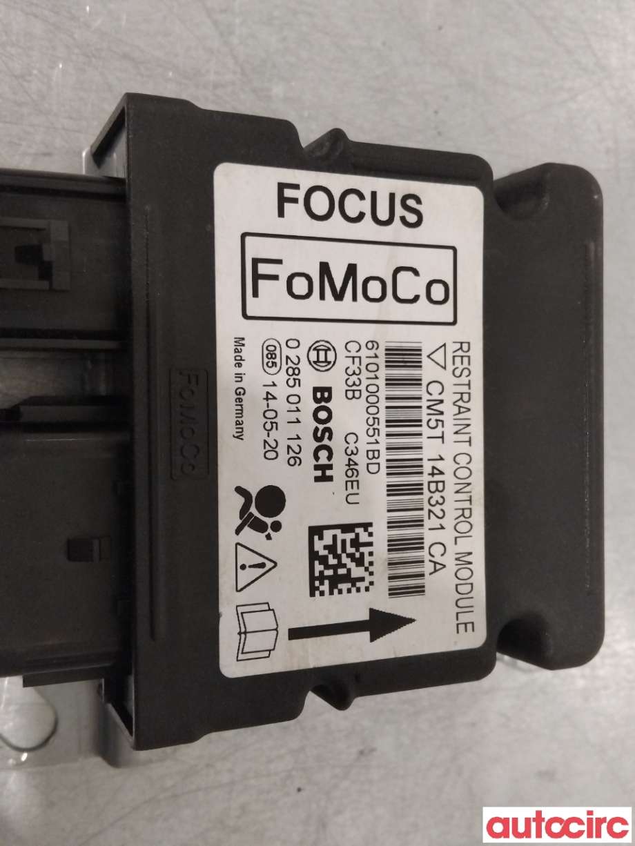 Airbag elektronikk til Ford Focus 2011-2014 (Type III, Fase 1)  (FORD|1767129||BM5T14B321CA)