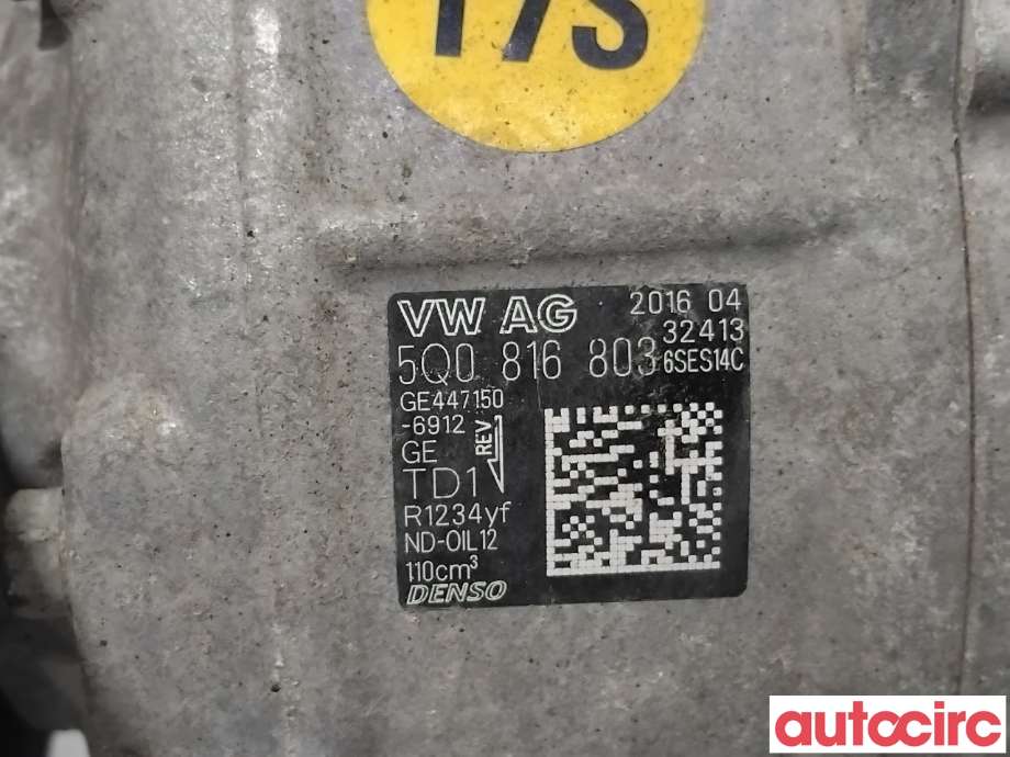 Aircondition kompressor til Škoda Superb 2015-->> (Type III)  (SKODA|5Q0816803|447150-6912|5Q0816803D)