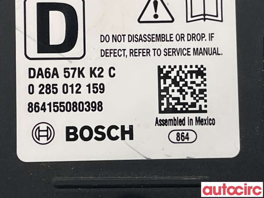 Airbag elektronikk til Mazda 2 2015-2019 (Type III, Fase 1)  (MAZDA|DA6A-57-K30D)