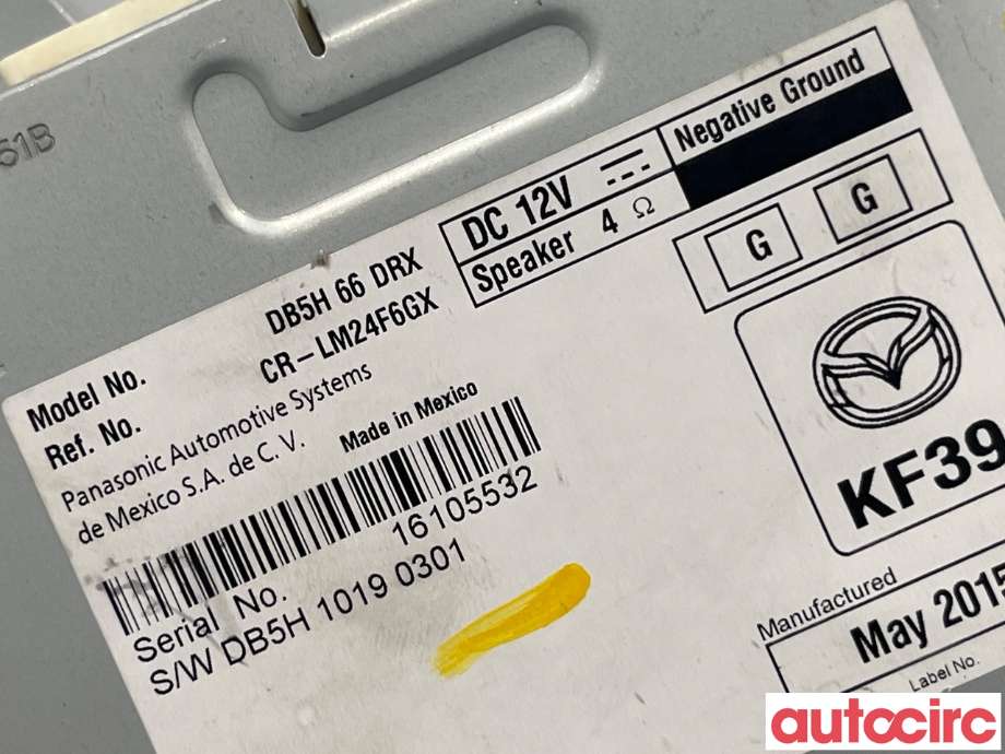 Bilstereo diverse til Mazda 2 2015-2019 (Type III, Fase 1) (MAZDA|DB5H-66-DRX)