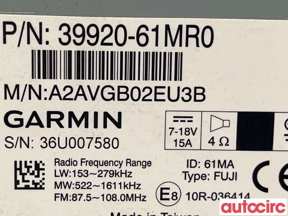 Bilstereo navigasjon til Suzuki SX4 S-CROSS 2013-->> (Type II)  (SUZUKI|39920-61MA3-ZCA)