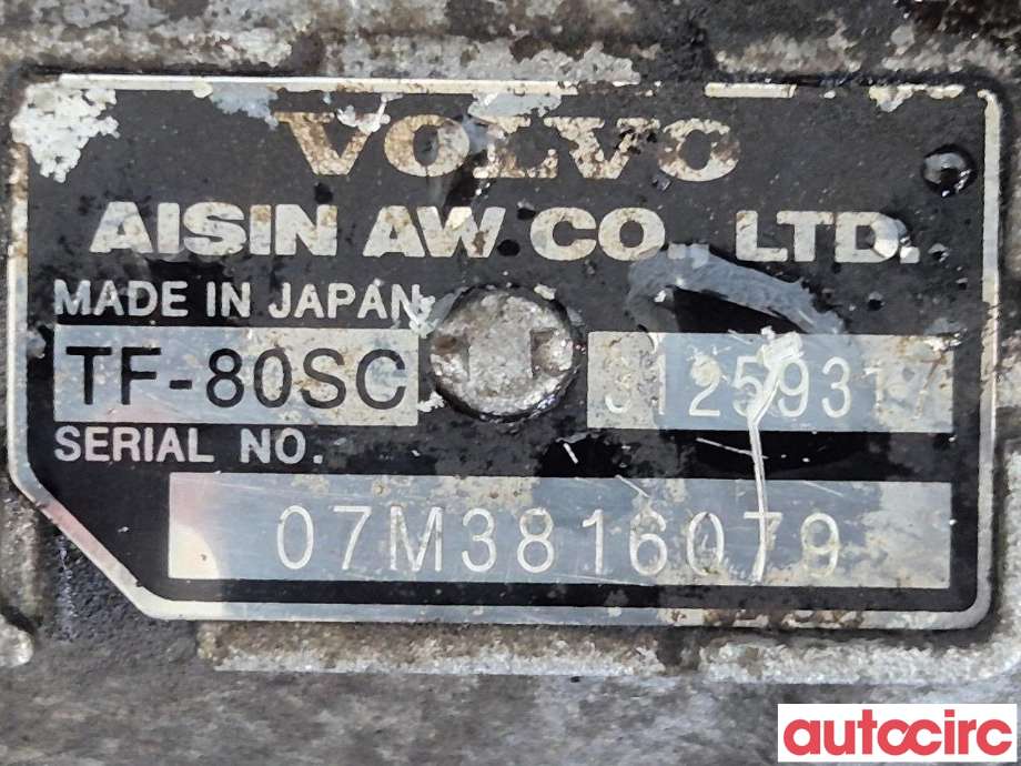 Girkasse automat til Volvo XC90 2007-2014 (Type I, Fase 2)  (VOLVO|36050326|TF-80SC|)