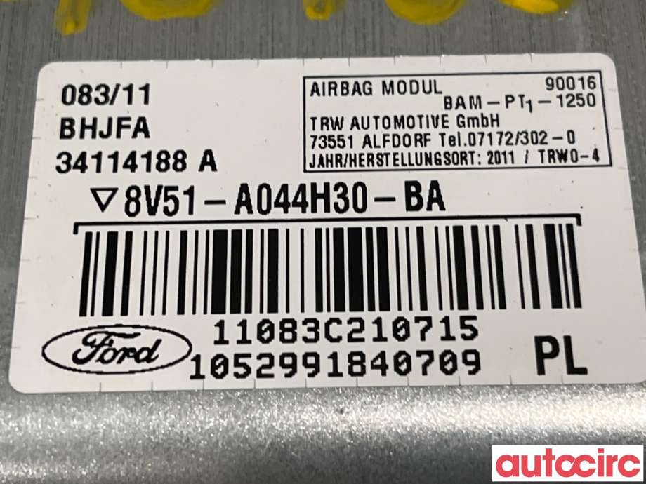 Airbag passasjer til Volvo XC70 2008-2013 (Type II, Fase 1)  (VOLVO|31271211)