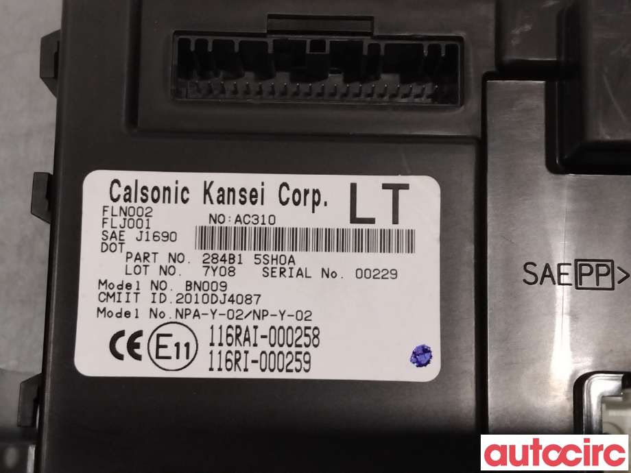 Styreenhet comfort (BCM) til Nissan Leaf 2018-->> (Type II)  (NISSAN|284B15SH0A|284B15SH1B|)