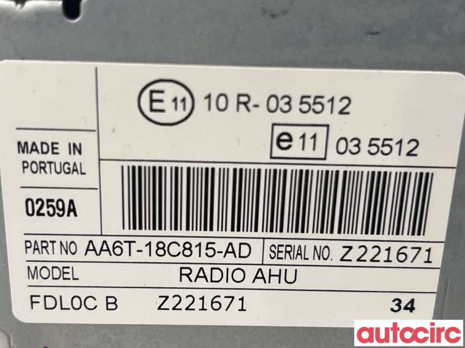 Bilstereo til Ford Fiesta 2008-2012 (Type VI, Fase 1)  (FORD|2044327)
