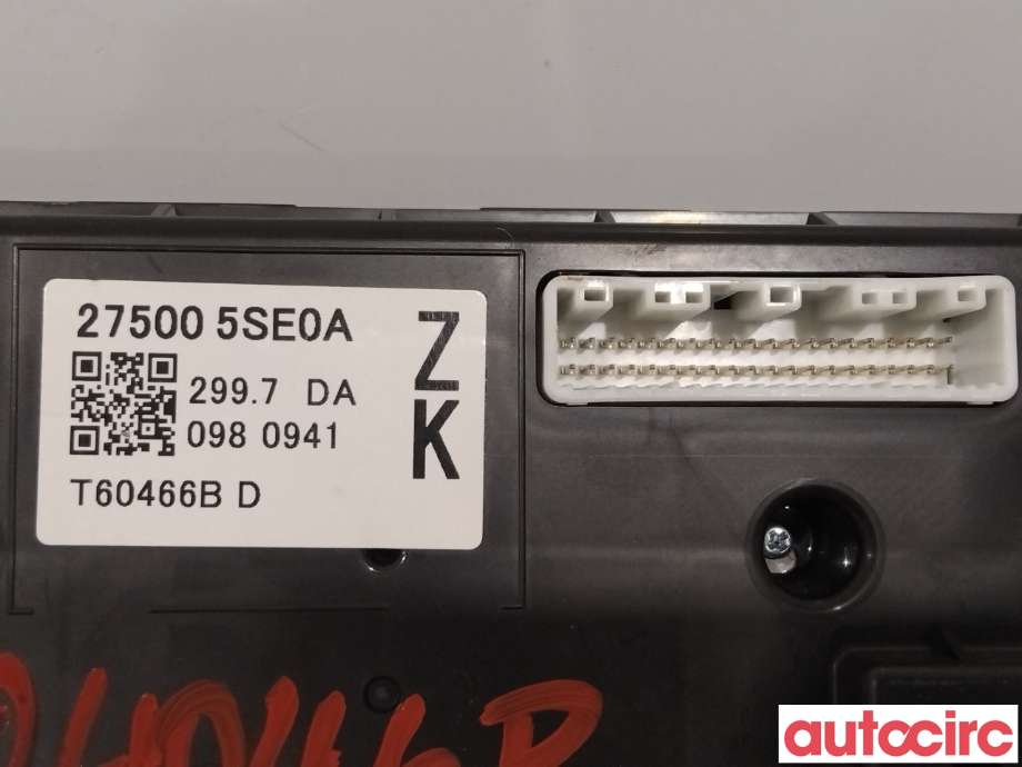 Varmeapparat betjening til Nissan Leaf 2018-->> (Type II)  (NISSAN|275005SE0A|)
