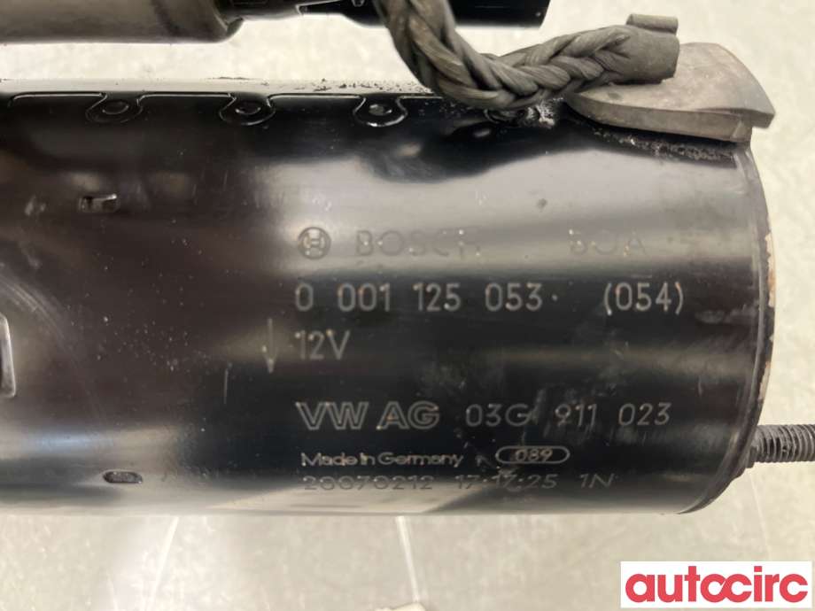 Starter diesel til Audi A6 2005-2008 (Type III, Fase 1) (C6) (C6) (AUDI|03G911023X|0001125053|03G911023)