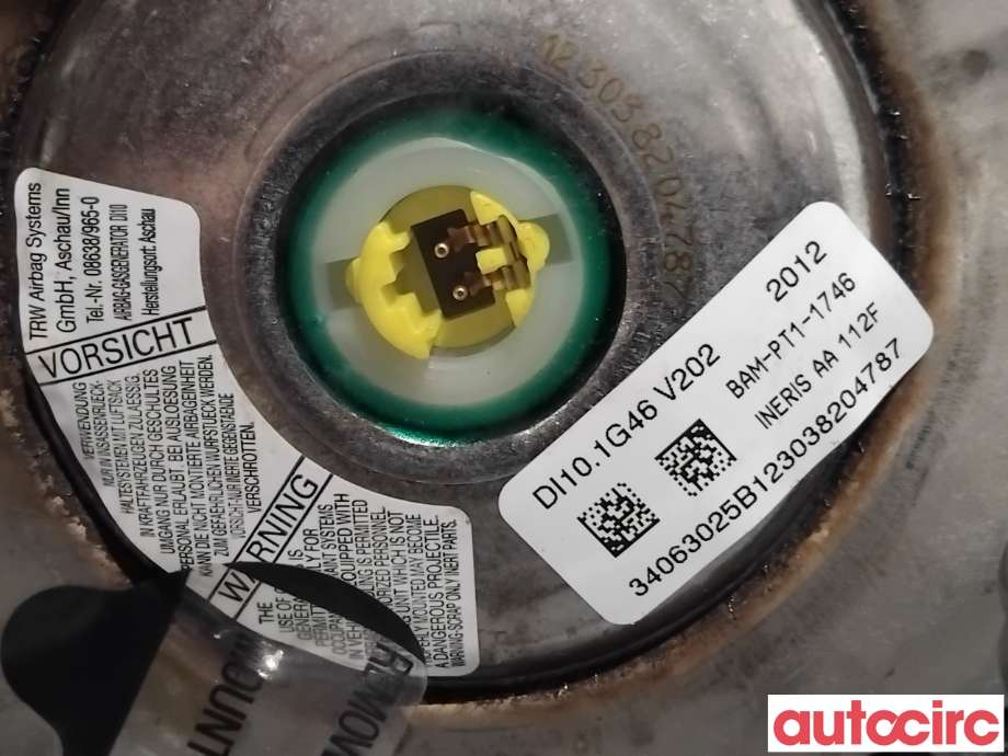 Airbag rattpute til Nissan Qashqai 2010-2014 (Type I, Fase 2)  (NISSAN|9510BR26E||98510BR26E)
