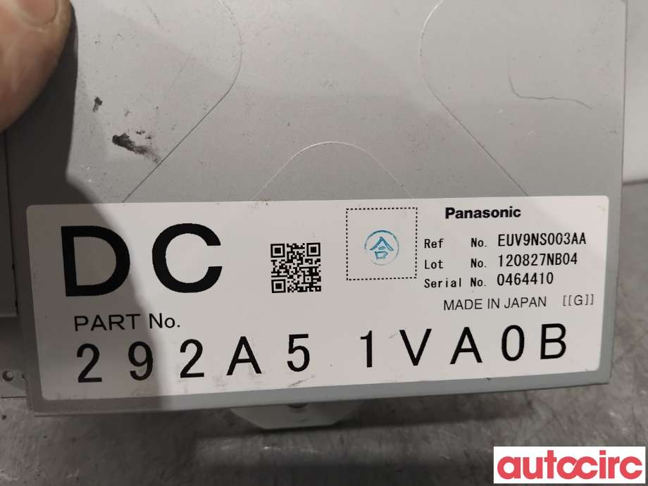 Styreenhet diverse til Nissan Qashqai 2010-2014 (Type I, Fase 2)  (NISSAN|292A51VA0B|EUV9NS003AA|292A54BA0B)