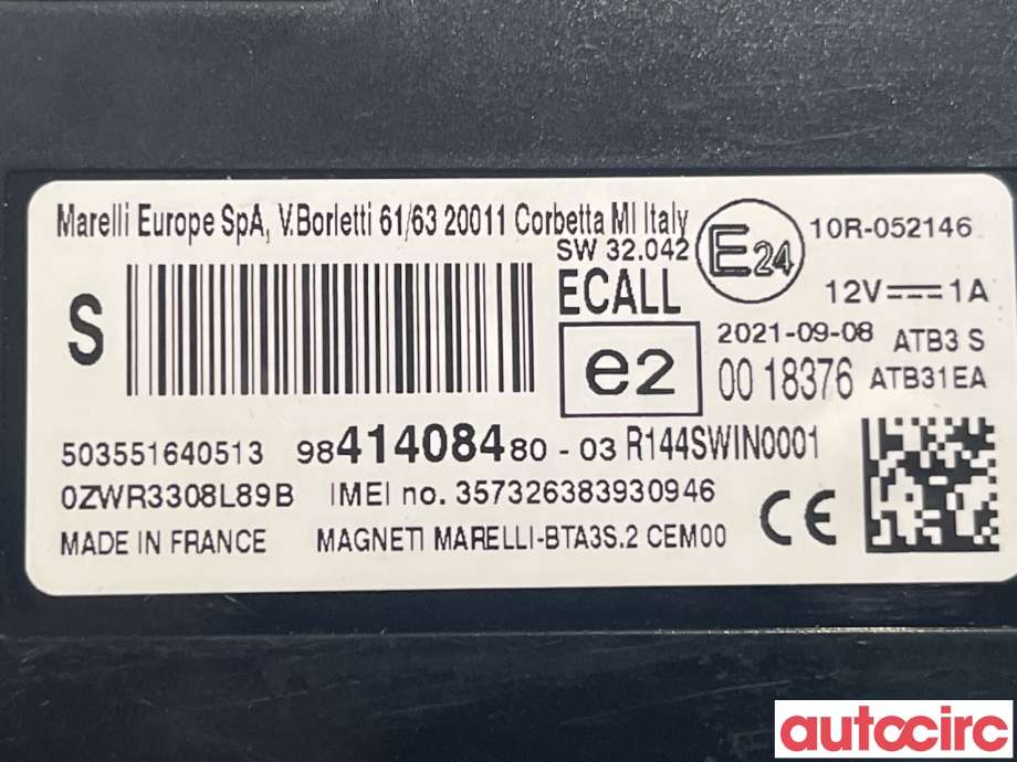 Styreenhet bluetooth til Peugeot Traveller 2017-->>  (PEUGEOT|9841408480)