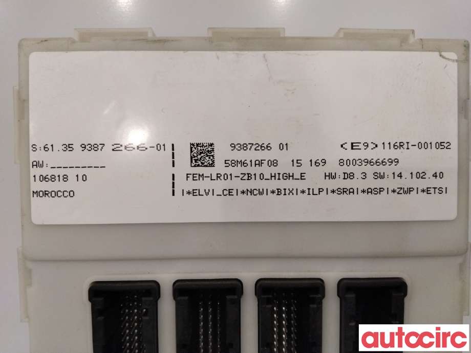 Sikringsboks til BMW 3-Serie 2012-2018 (F30/F31/F34) (F30/F31/F34) (BMW|61355B5DA68||61359387266)