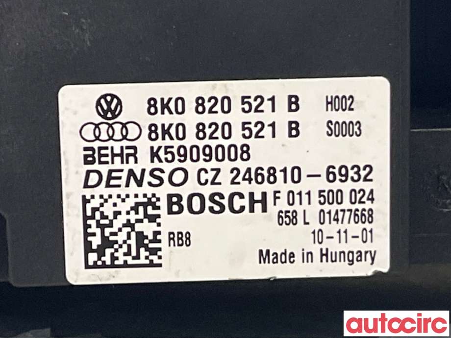 Varmeapparat motstand til Audi A5 2007-2016 (Type I) (AUDI|8K0820521B)