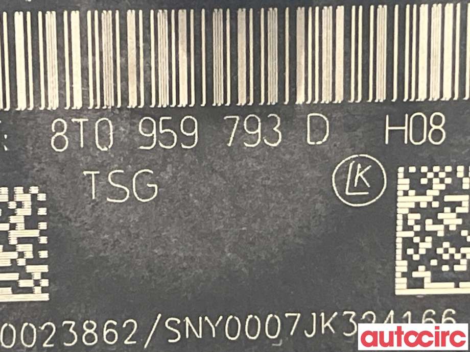 Styreenhet dør venstre foran til Audi A5 2007-2016 (Type I)  (AUDI|8T0959793G)