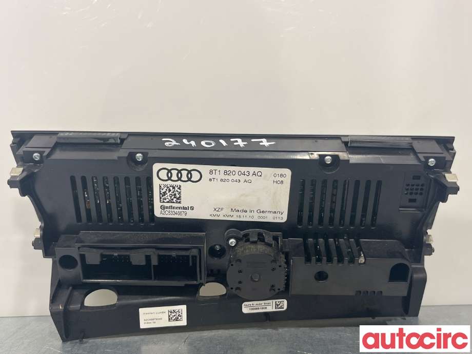 Varmeapparat betjening til Audi A5 2007-2016 (Type I)  (AUDI|8T1820043AK|A2C53346679|8T1820043AQ)