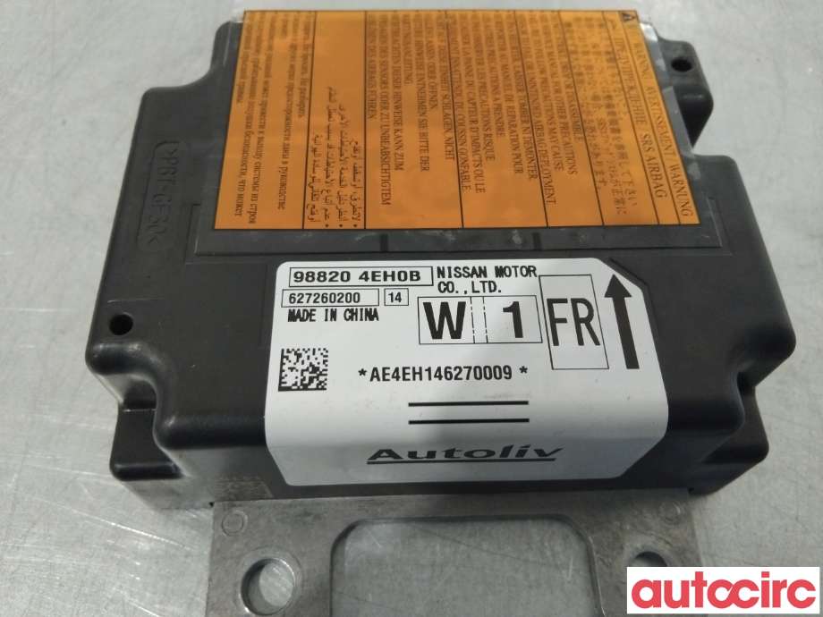 Airbag elektronikk til Nissan Qashqai 2014-2021 (Type II)  (NISSAN|K88204EH0A|988204EH0B|)