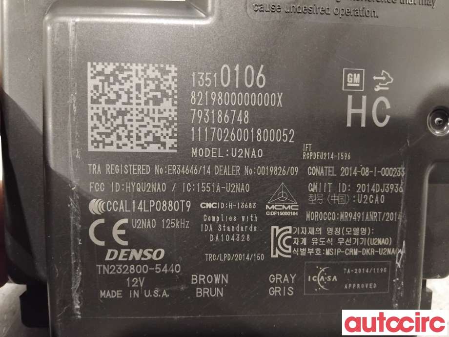 Styreenhet nøkkelfri/keyless til Opel Ampera-e 2017-->> (Type II)  (OPEL|13523241|232800-5440|13510106)