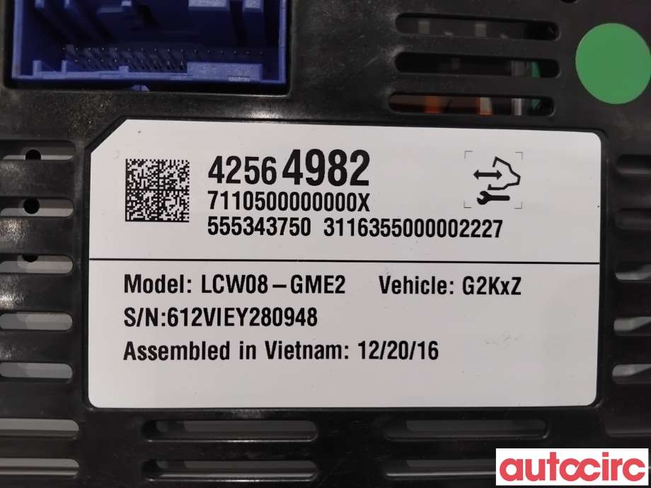 Instrumentpanel til Opel Ampera-e 2017-->> (Type II) (OPEL|52604870|LCW08-GME2|42605141)