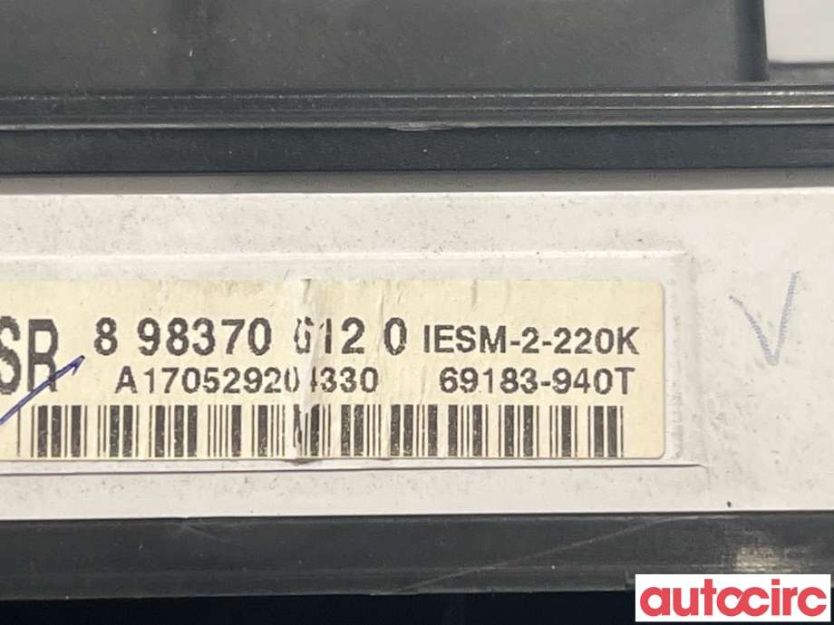 Instrumentpanel til Isuzu D-Max 2017-2020 (Type II, Fase 2) (ISUZU|8983706120|)