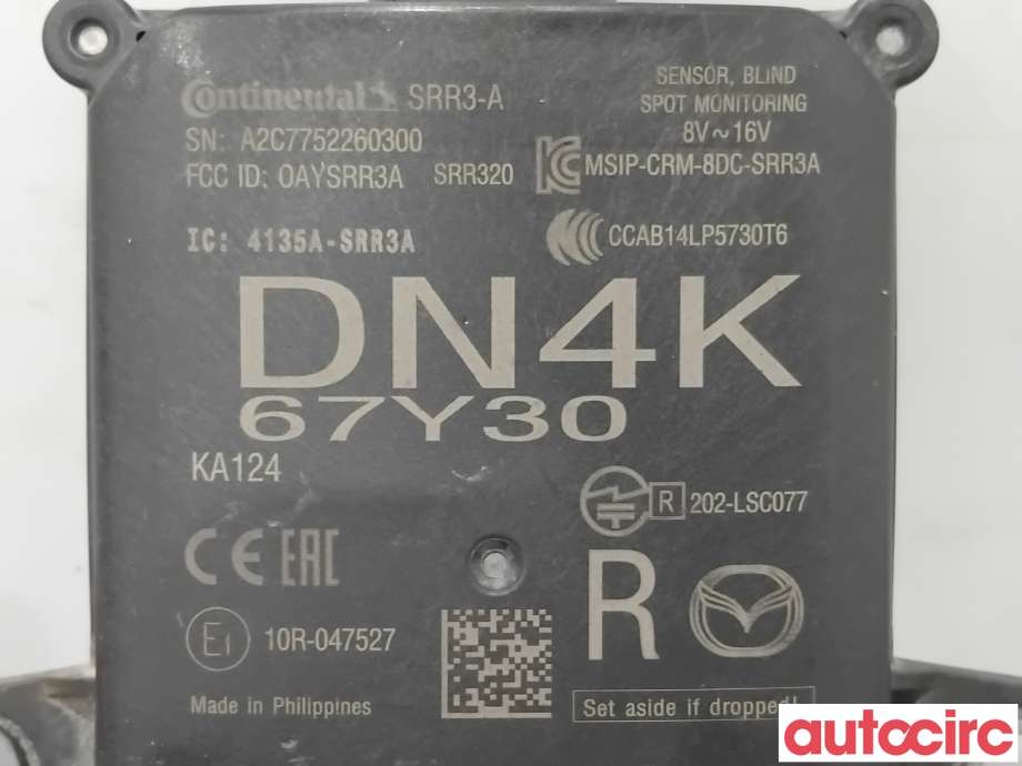 Sensor radar til Mazda MX-30 2020-->>  (MAZDA|DN4K-67-Y30|A2C7752260300|DN4K67Y30)