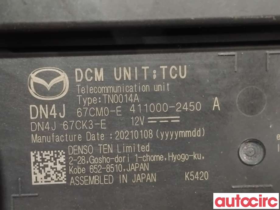 Styreenhet diverse til Mazda MX-30 2020-->>  (MAZDA|DN4J-67-CM0K|TN0014A|DN4J67CM0-E)
