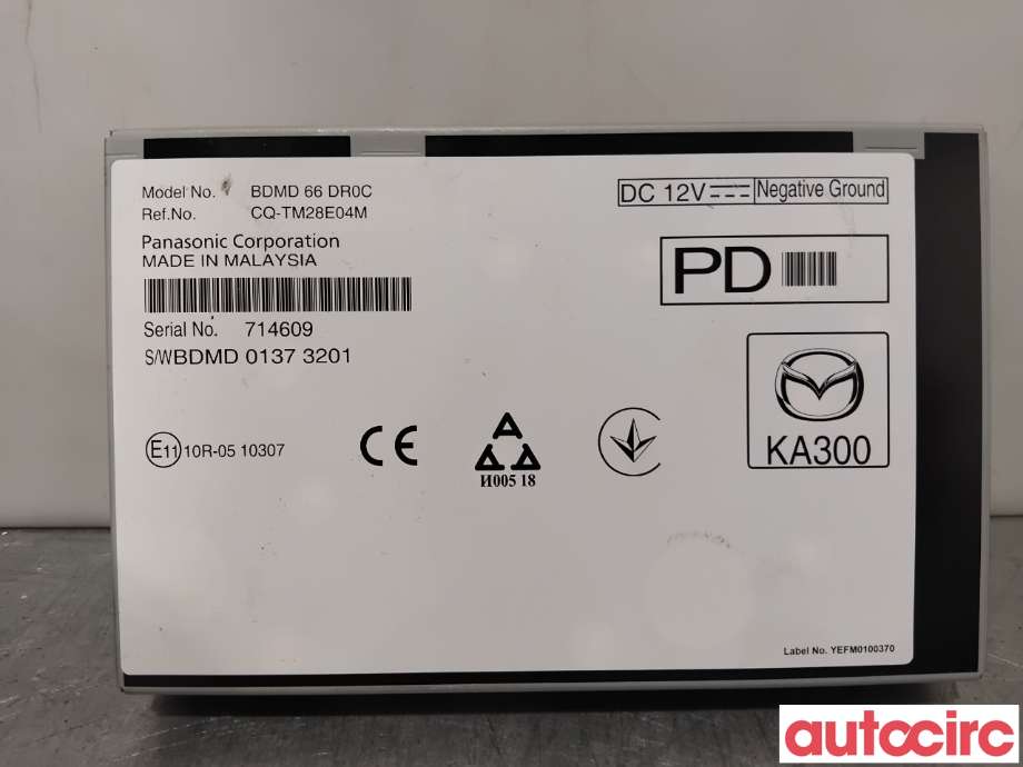 Bilstereo diverse til Mazda MX-30 2020-->> (MAZDA|BDMD-66-DR0N|CQ-TM28E04M|BDMD66DR0C)